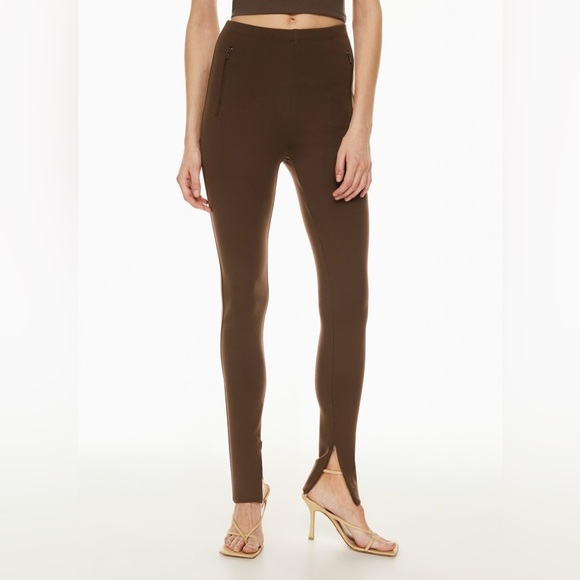 NWT Babaton Aritzia Palisades Brown Legging/Trouser - M - Picture 3 of 7